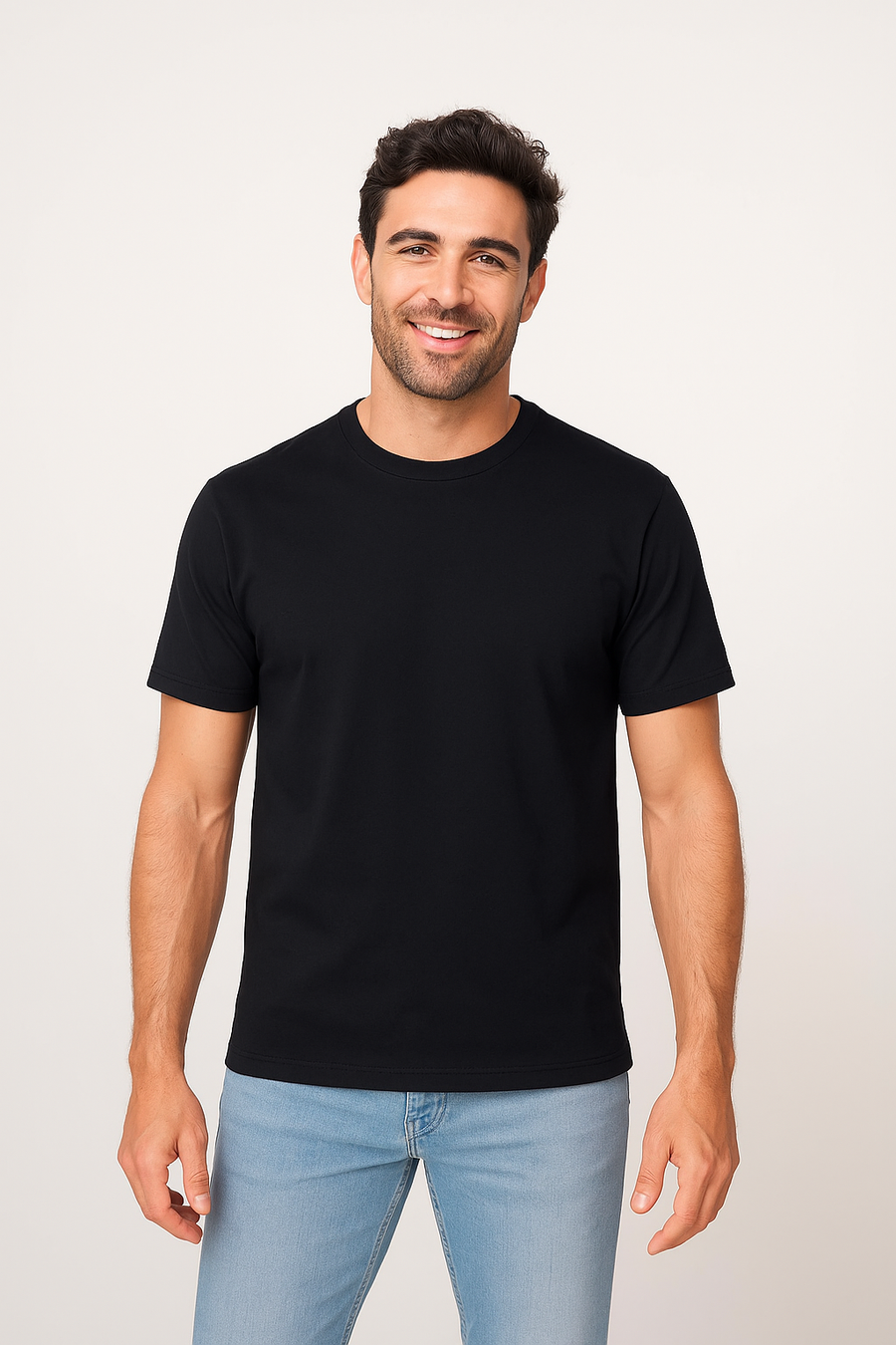 Milltex 300 Unisex Premium Cotton Lightweight Tee - Black