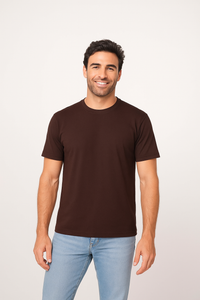 Milltex 300 Unisex Premium Cotton Lightweight Tee - Chocolate
