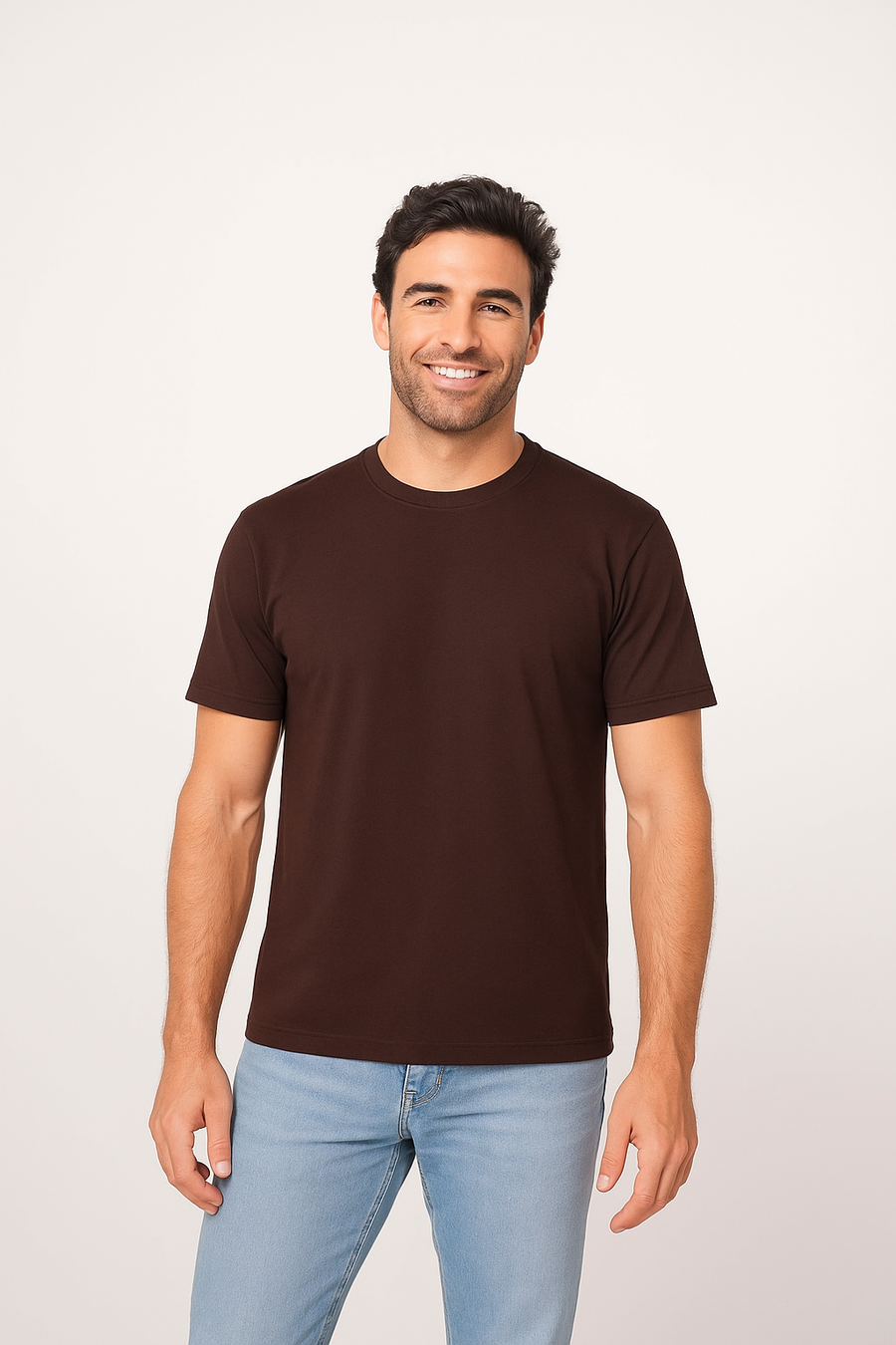 Milltex 300 Unisex Premium Cotton Lightweight Tee - Chocolate