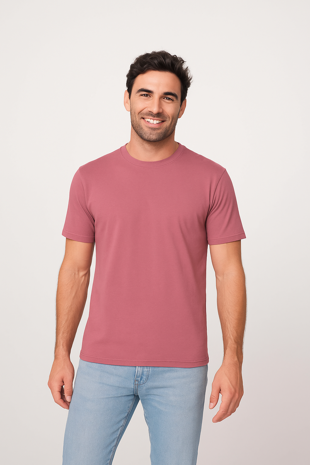 Milltex 300 Unisex Premium Cotton Lightweight Tee - Dusty Pink