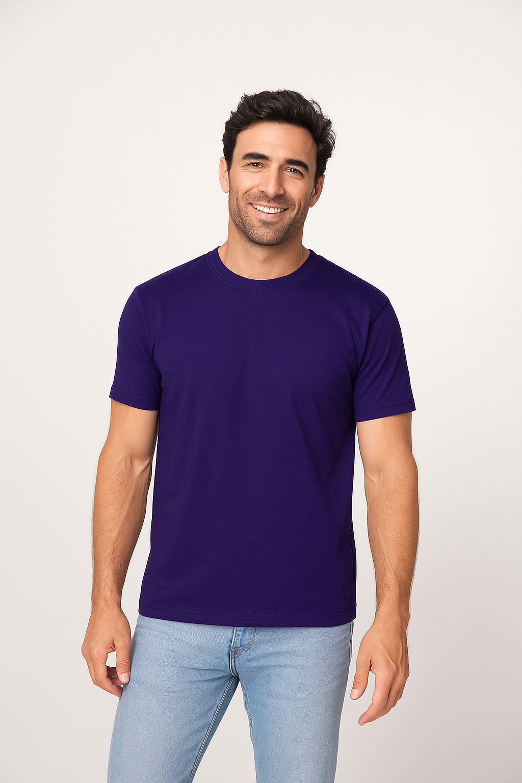 Milltex 300 Unisex Premium Cotton Lightweight Tee - Purple