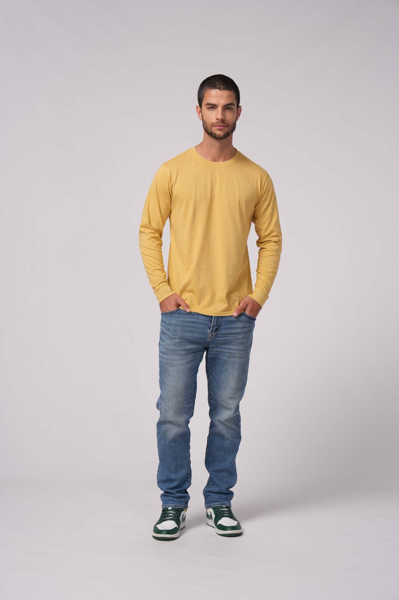 Milltex 401 Unisex Mid Weight Pigment Dyed Long Sleeve Tee