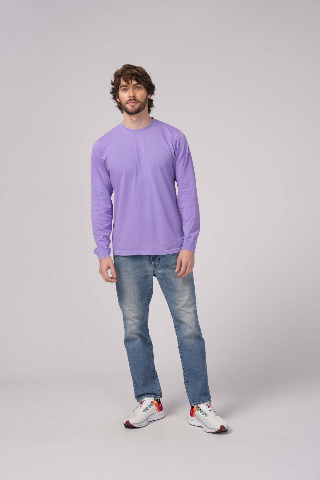 Milltex 401 Unisex Mid Weight Pigment Dyed Long Sleeve Tee
