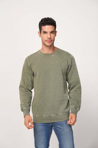 Milltex 603 Unisex Vintage Fleece Textured Crewneck Sweatshirt