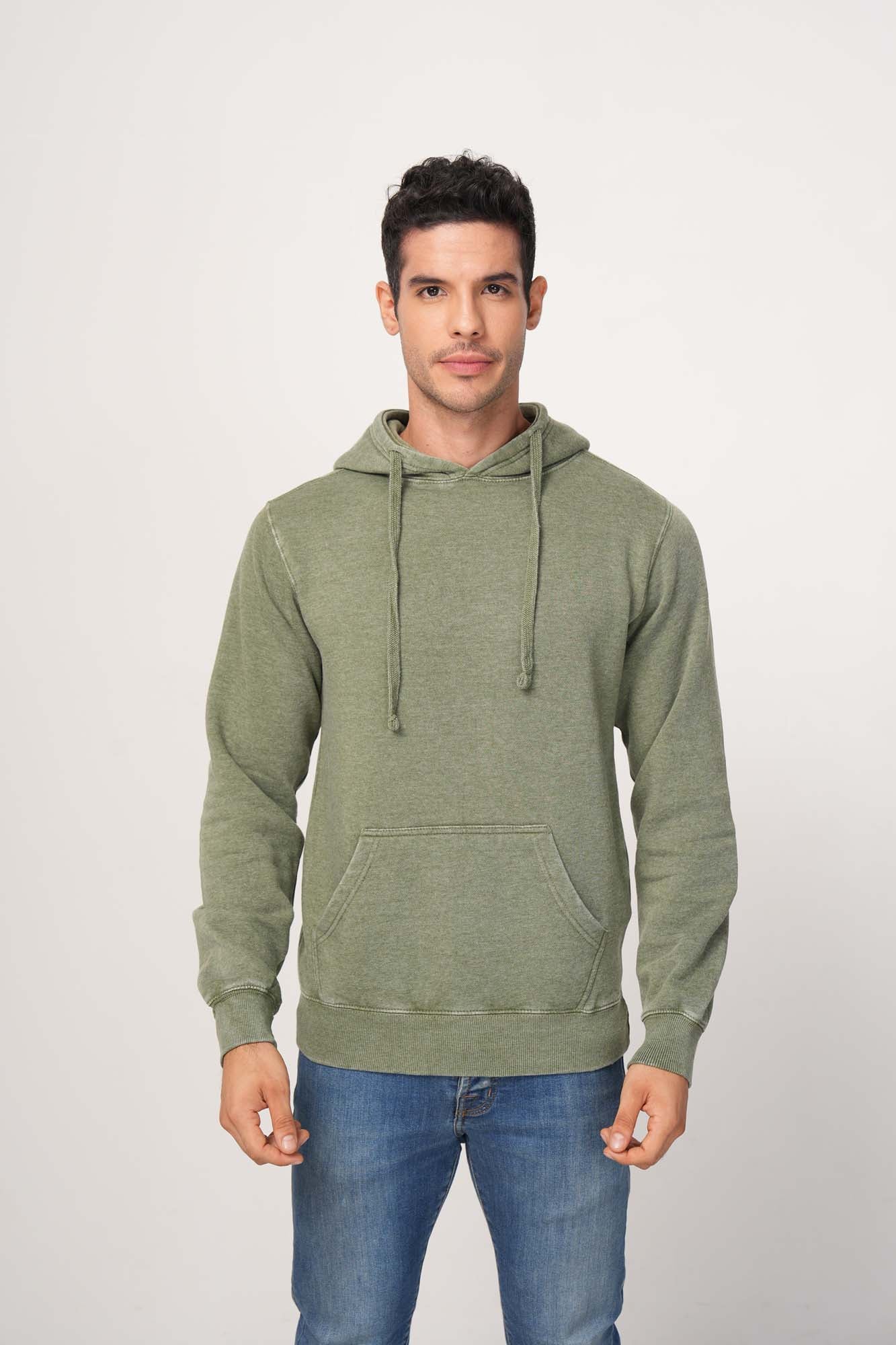 Milltex 617 Mid Weight Vintage Burnout Fleece Hoodie