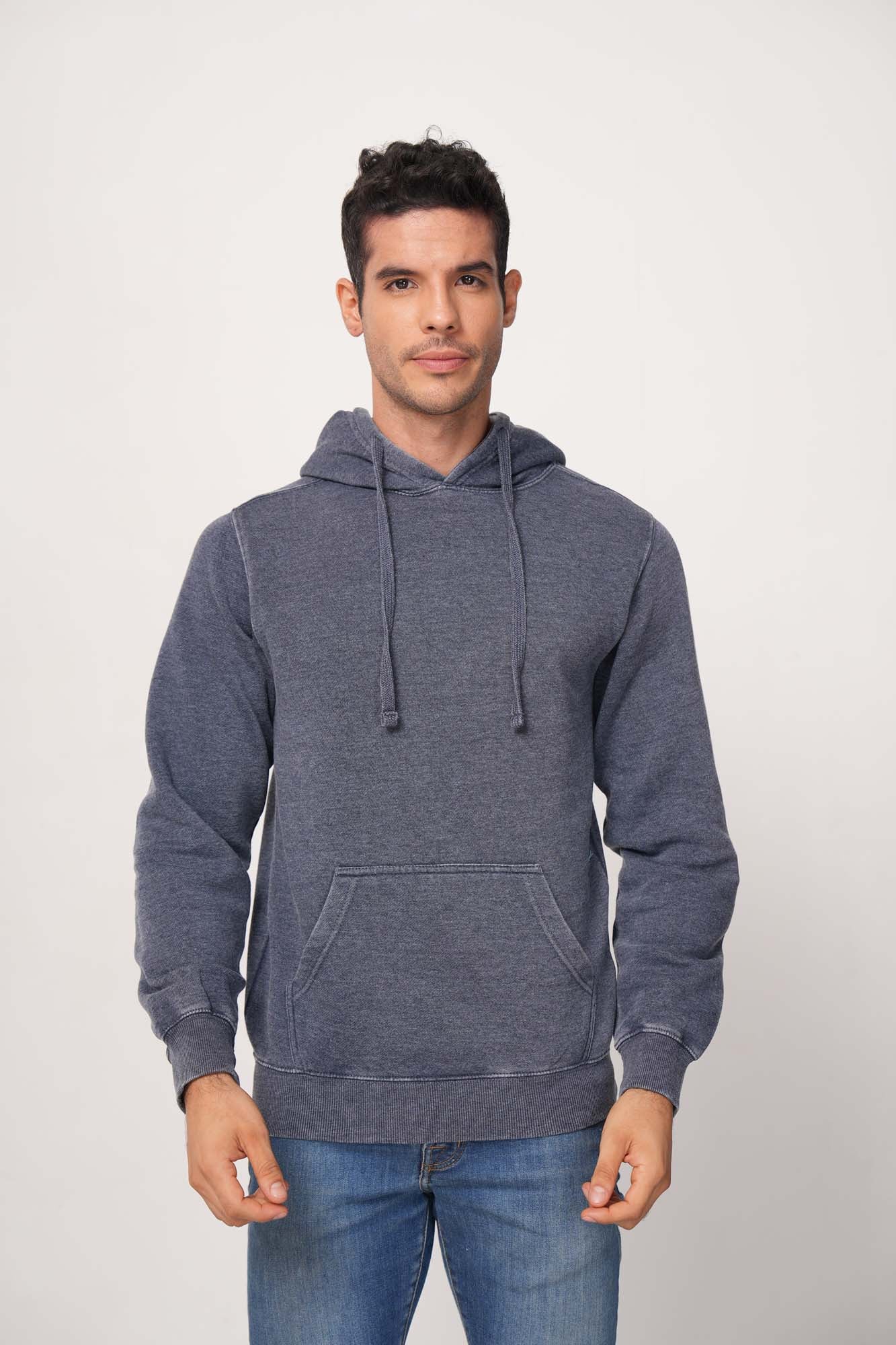 Milltex 617 Mid Weight Vintage Burnout Fleece Hoodie