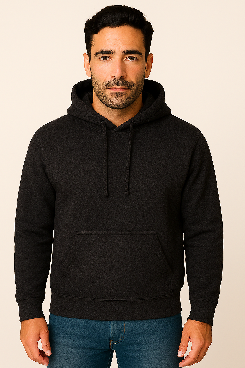 Milltex 717 Unisex Mid Weight Classic Pullover Hoodie Charcoal Heather