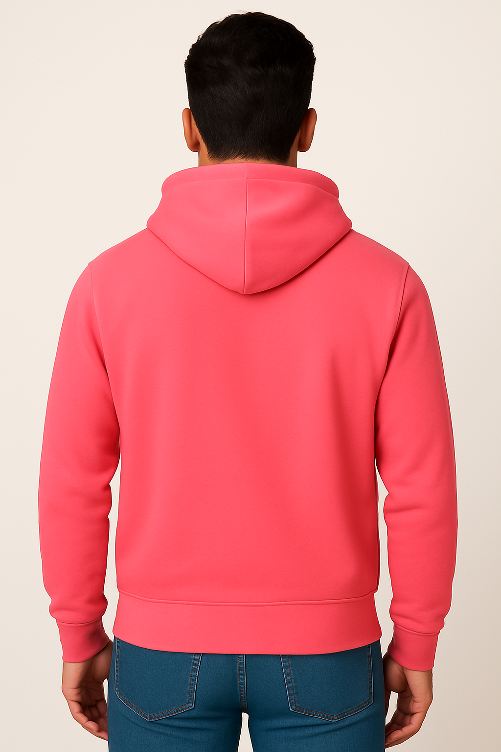 Milltex 717 Unisex Mid Weight Classic Pullover Hoodie in Coral Silk Color