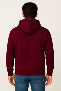 Milltex 717 Unisex Mid Weight Classic Pullover Hoodie in Maroon