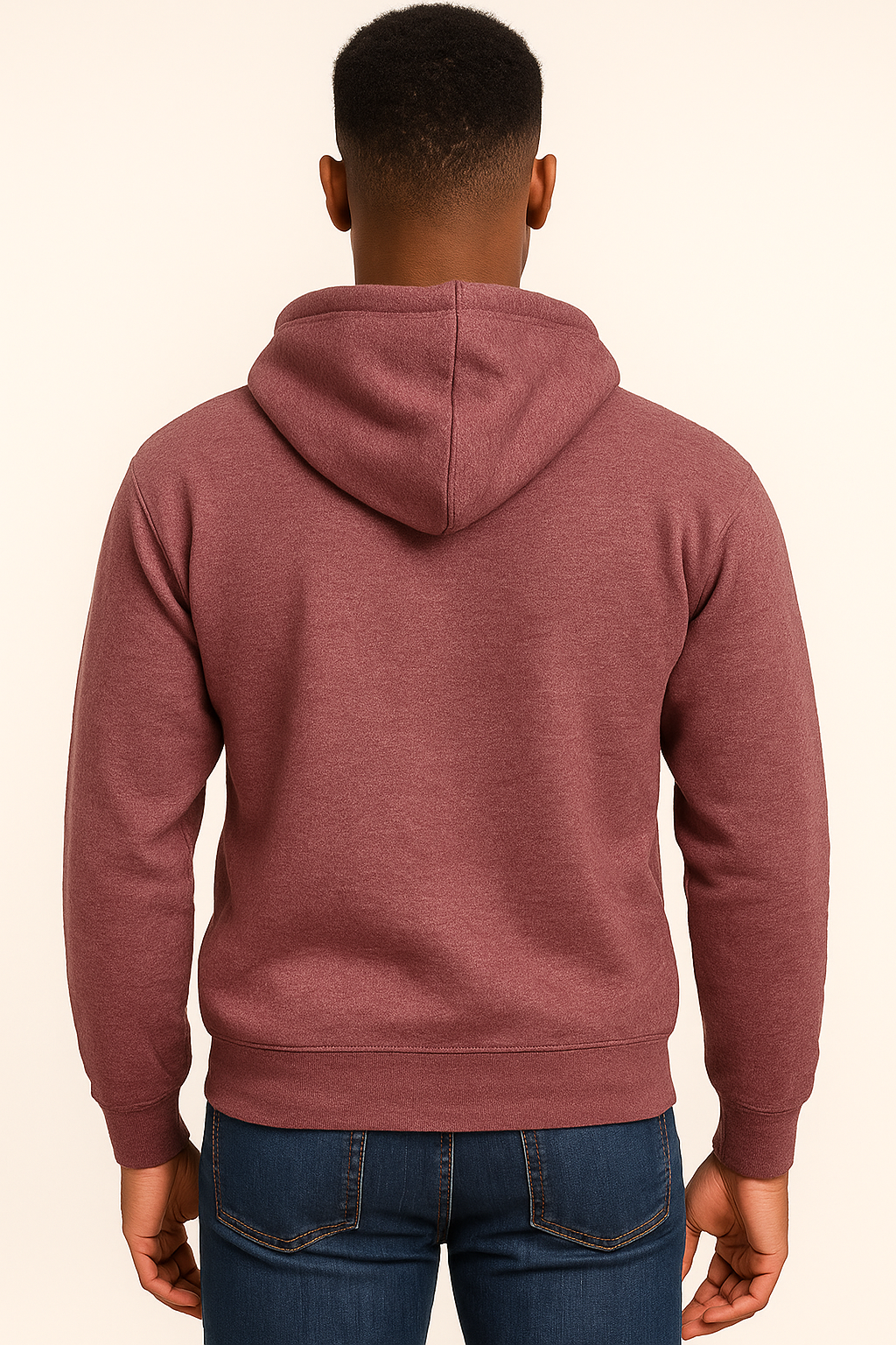 Milltex 717 Unisex Mid Weight Classic Pullover Hoodie in Coral Silk Color
