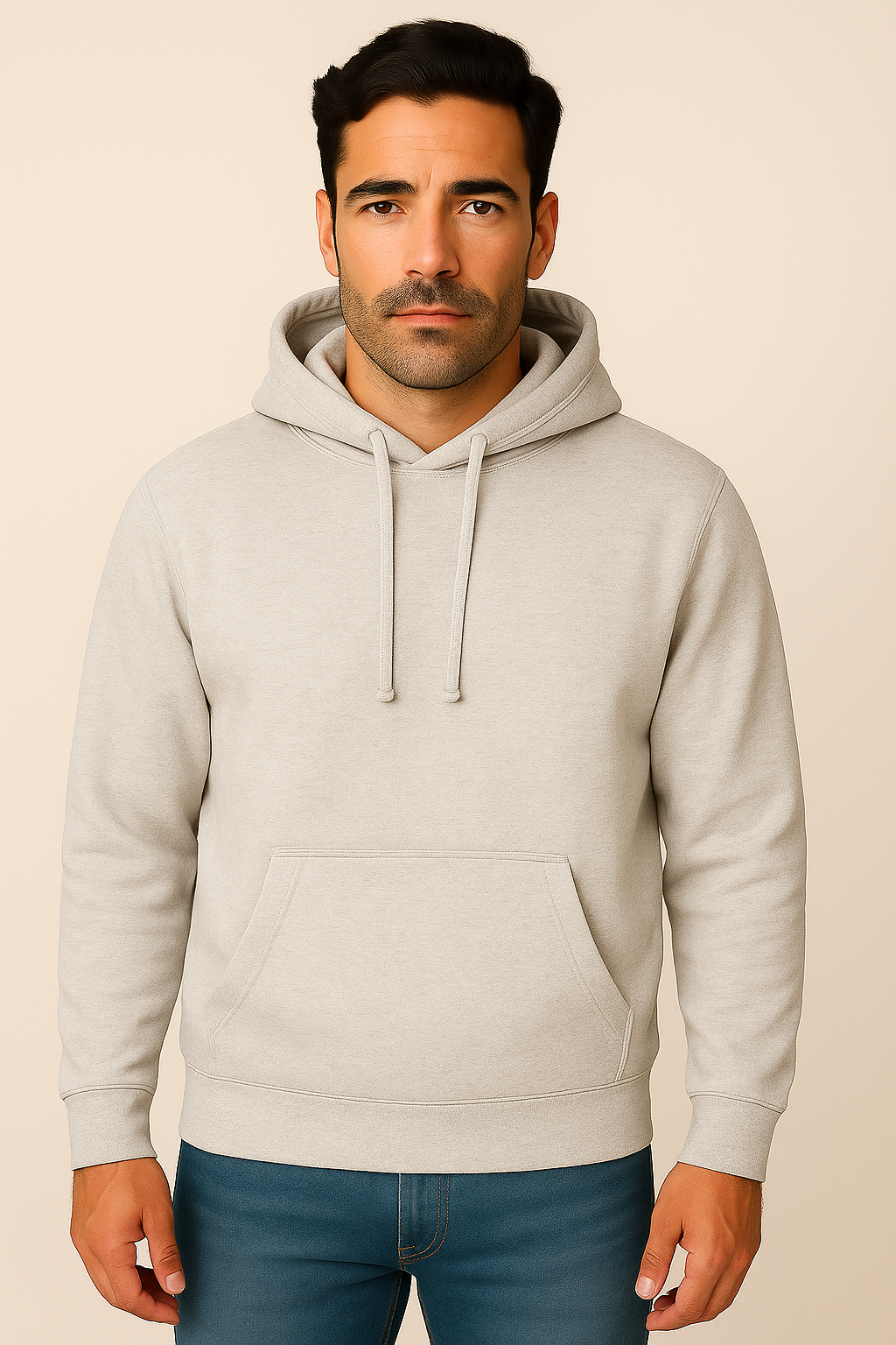 Milltex 717 Unisex Mid Weight Classic Pullover Hoodie in Oatmeal Heather