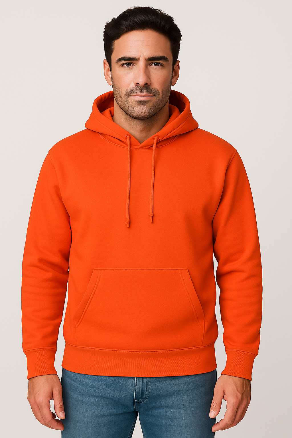 Milltex 717 Unisex Mid Weight Classic Pullover Hoodie in Orange