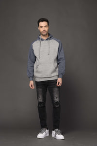 Milltex 869  Adult Unisex Heavy Weight Marled Varsity Hoodie