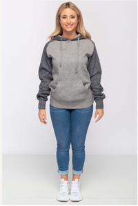 Milltex 869  Adult Unisex Heavy Weight Marled Varsity Hoodie