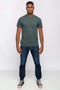 Milltex 900 Unisex Short Sleeve Tubular Fit Tee in Forest Heather