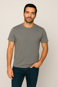 Milltex 900 Unisex Short Sleeve Tubular Fit Tee - Steel Grey