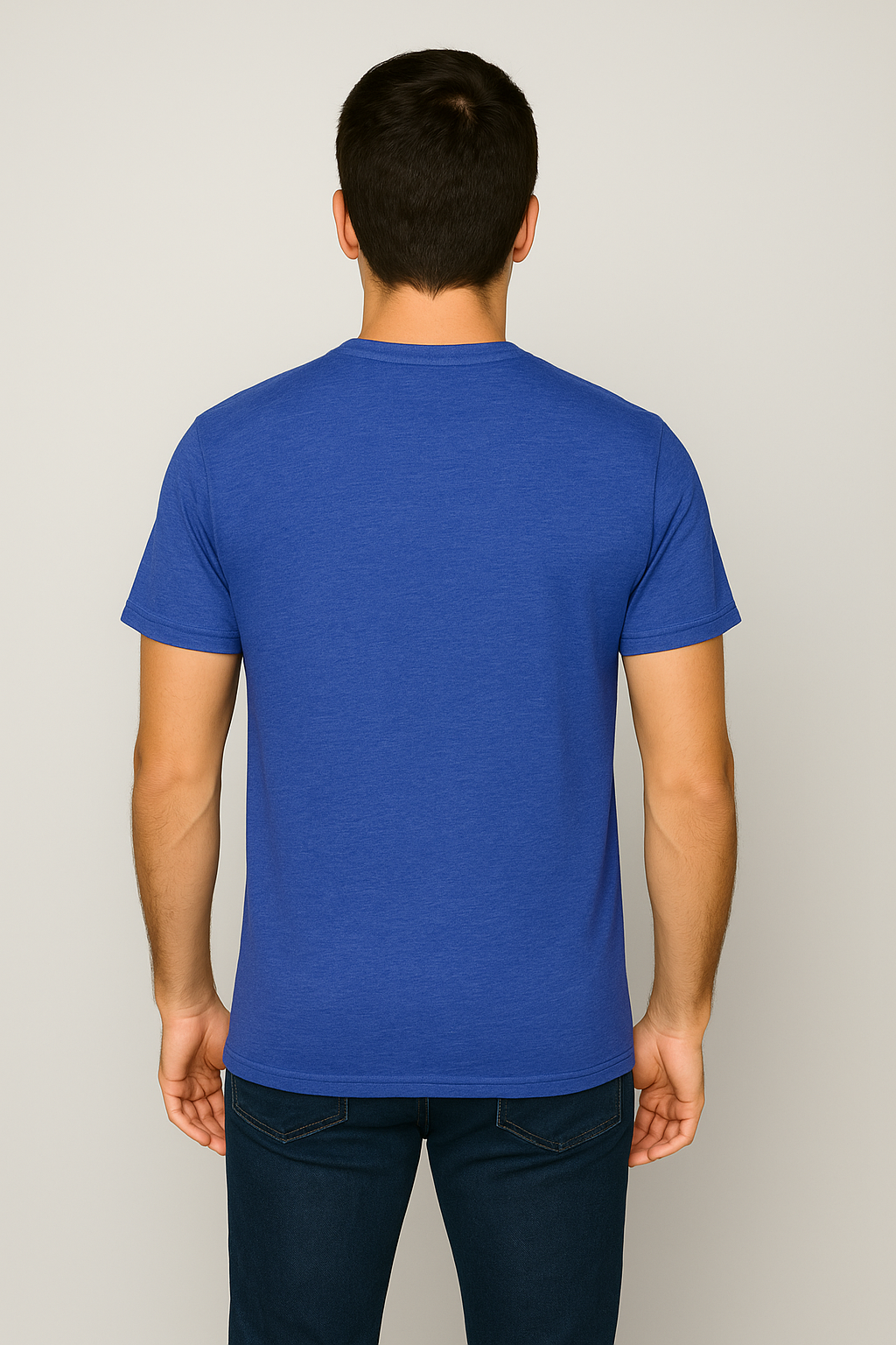 Milltex 900 Unisex Short Sleeve Tubular Fit Tee Navy Heather