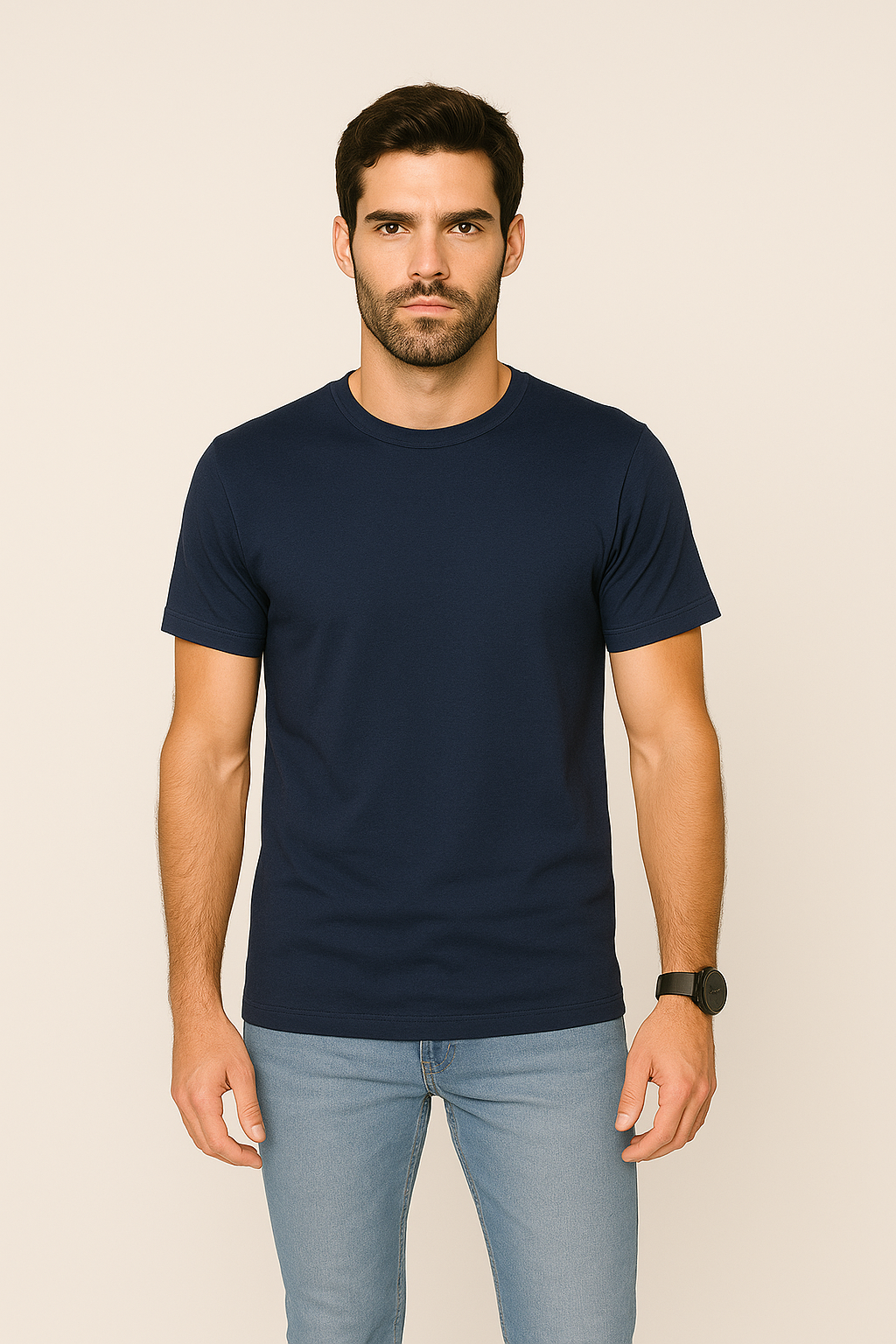Milltex 900 Unisex Short Sleeve Tubular Fit Tee - Navy