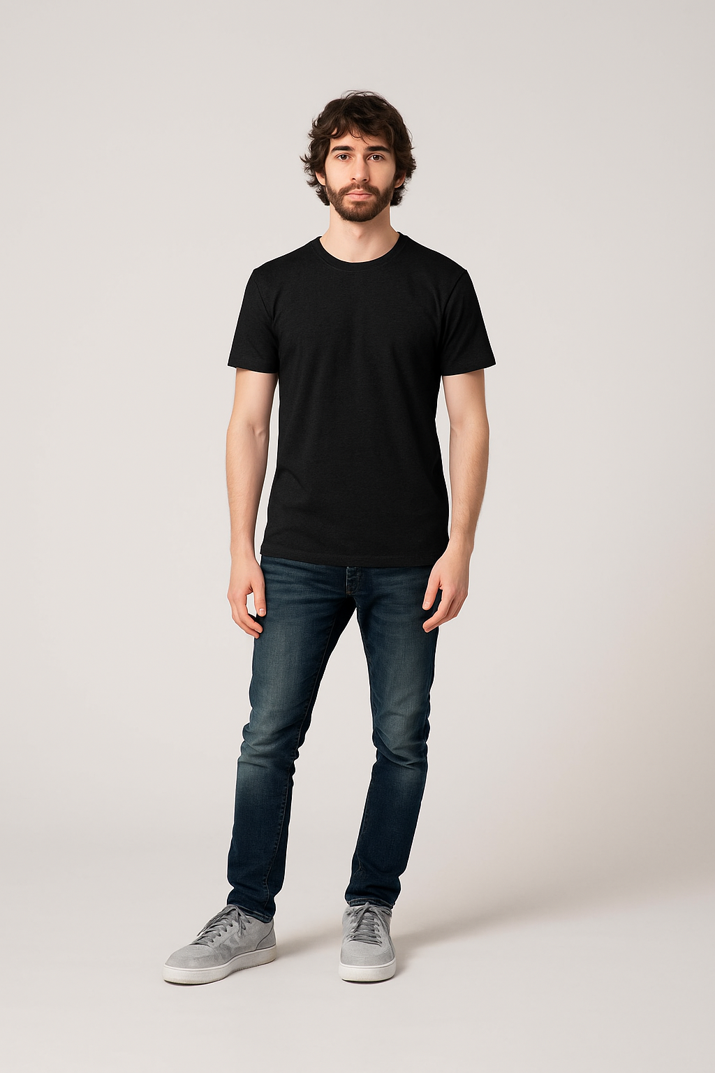 Milltex 900 Unisex Short Sleeve Tubular Fit Tee - Black Heather