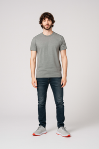 Milltex 900 Unisex Short Sleeve Tubular Fit Tee - Graphite Heather