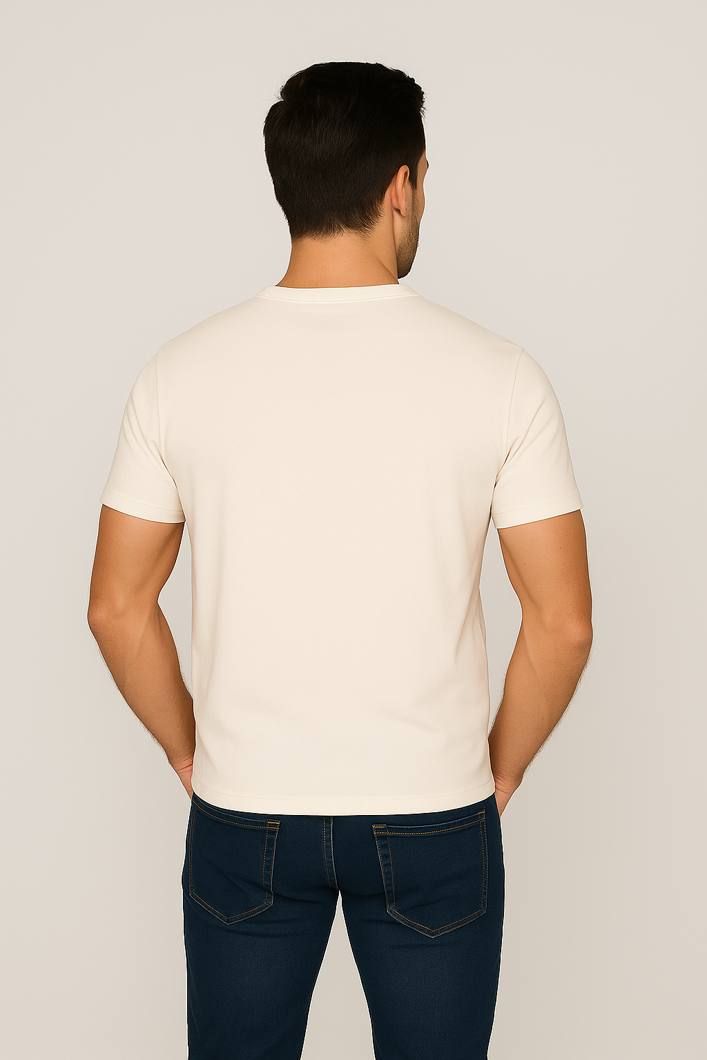 Milltex 900 Unisex Short Sleeve Tubular Fit Tee in Natural White