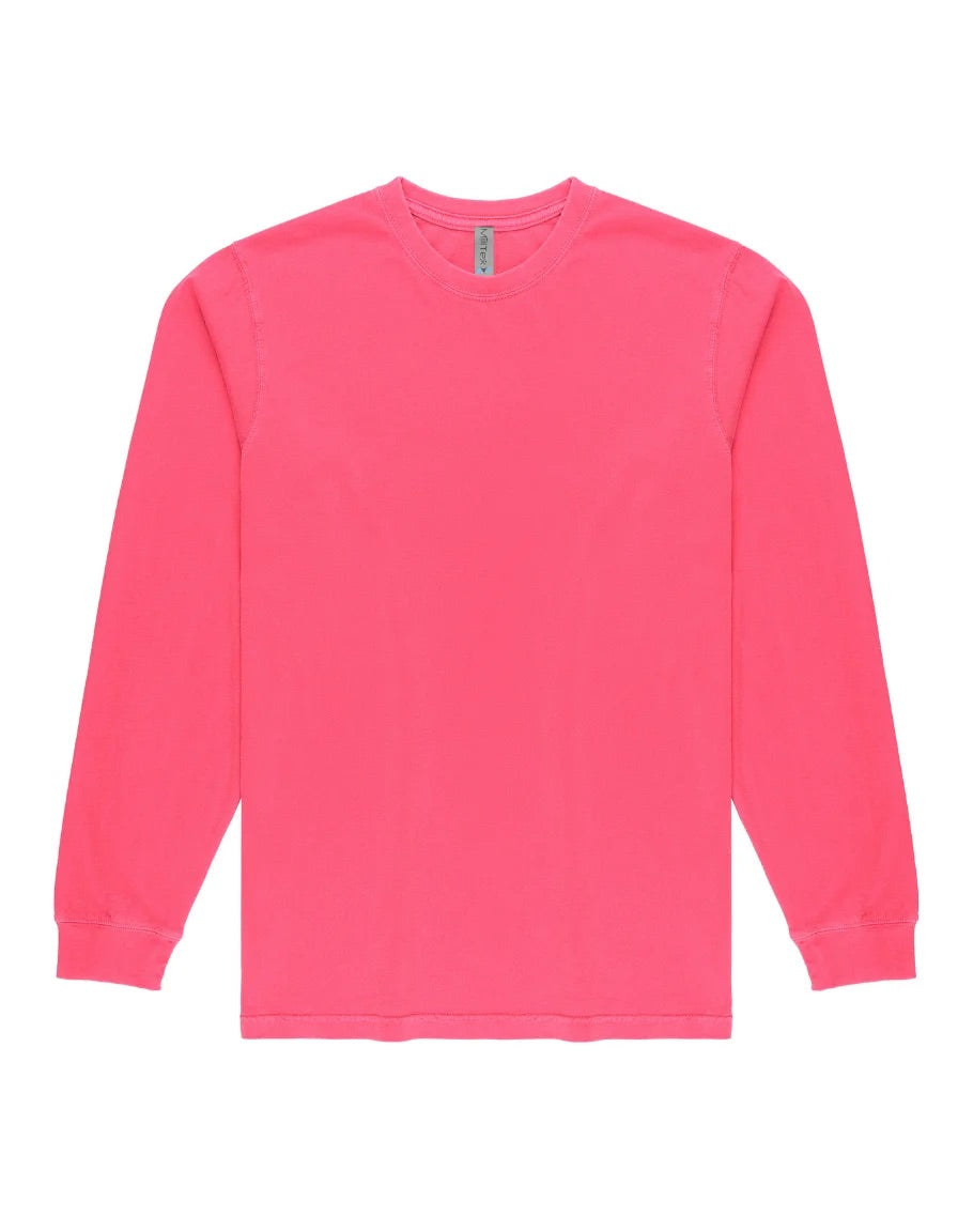 Milltex 401 Unisex Mid Weight Pigment Dyed Long Sleeve Tee