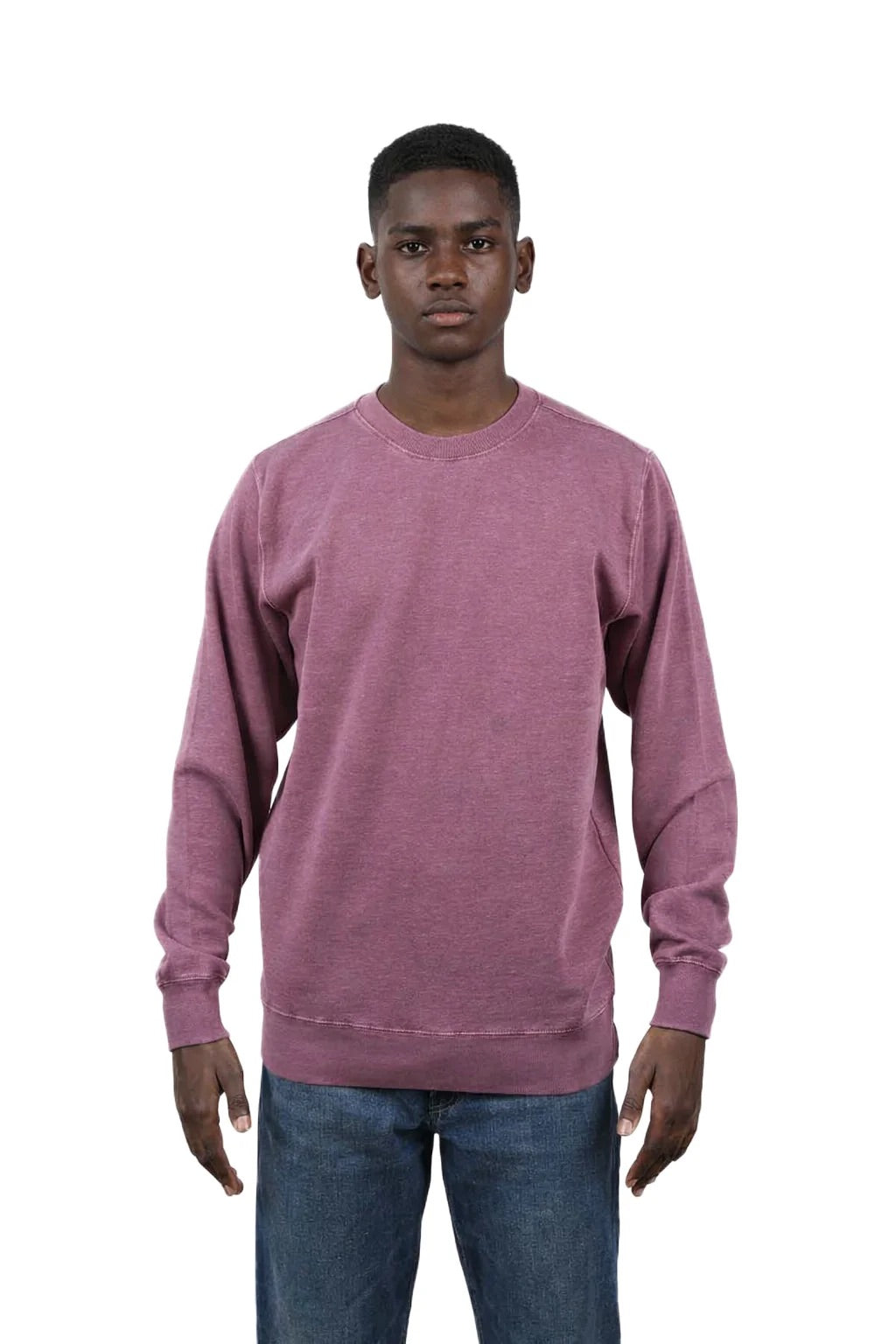 Milltex 603 Unisex Vintage Fleece Textured Crewneck Sweatshirt