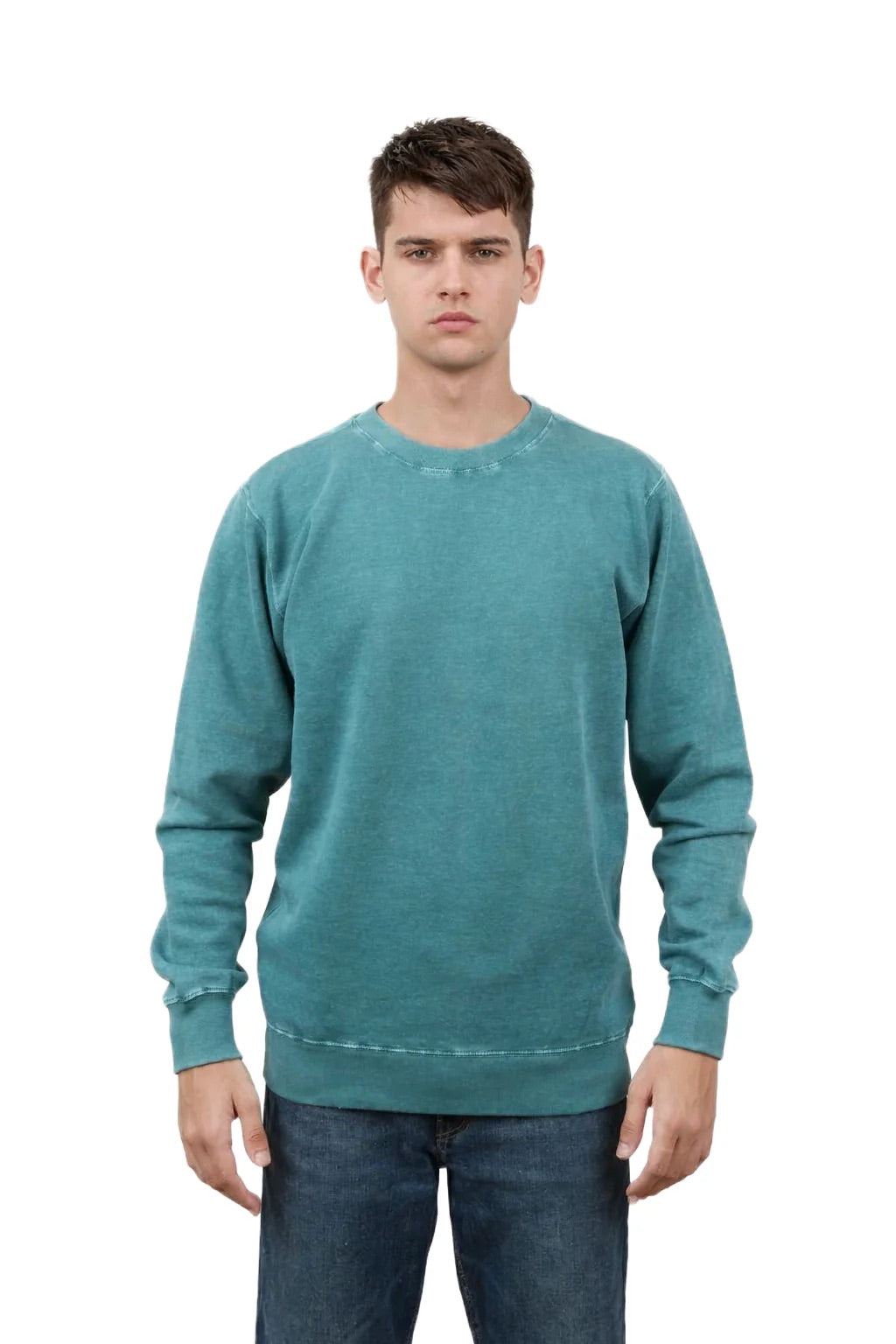 Milltex 603 Unisex Vintage Fleece Textured Crewneck Sweatshirt