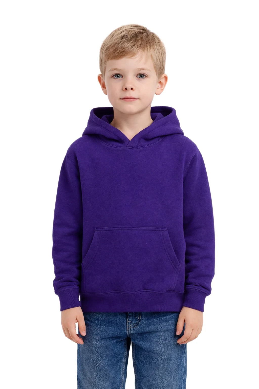 Milltex 517 Youth Unisex Hoodie | Midweight Cotton Blend Pullover Sweatshirt