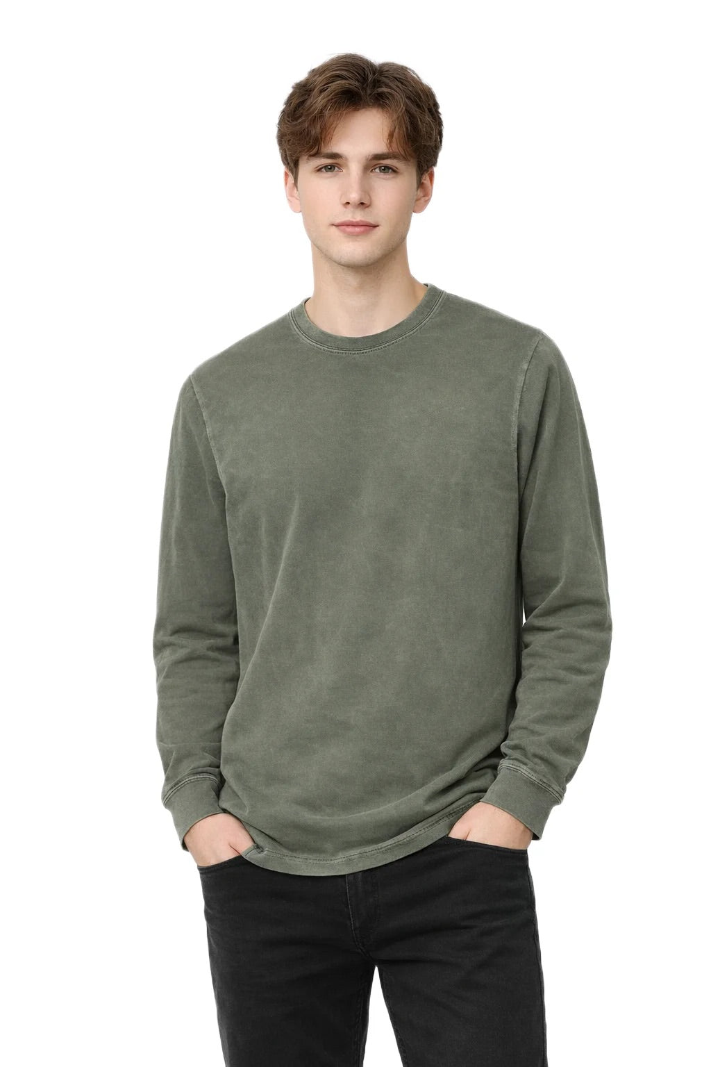Milltex 401 Unisex Mid Weight Pigment Dyed Long Sleeve Tee