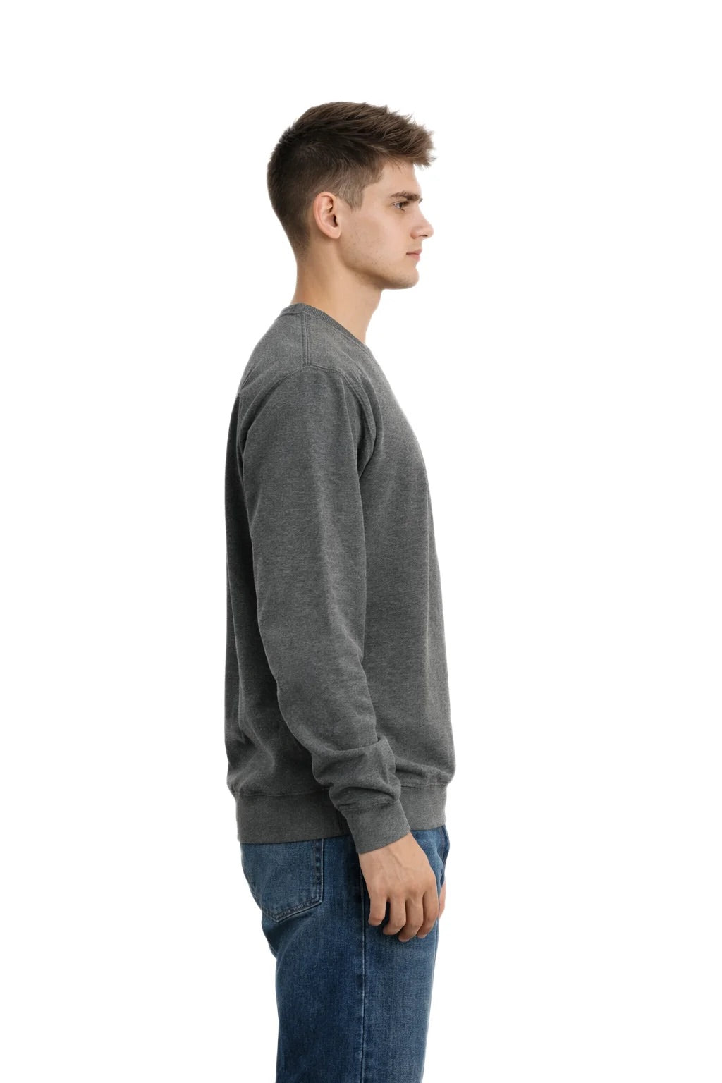 Milltex 603 Unisex Vintage Fleece Textured Crewneck Sweatshirt
