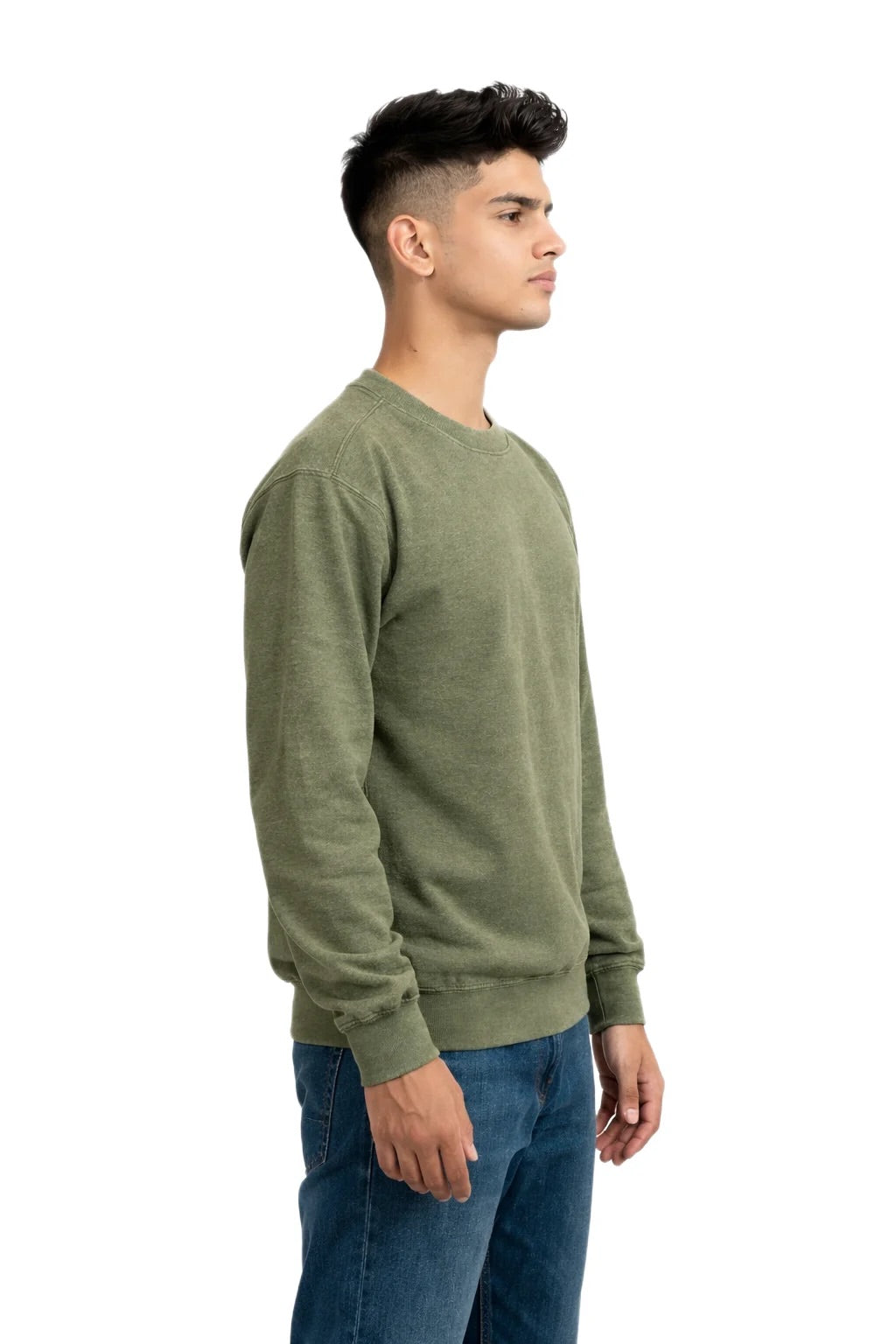 Milltex 603 Unisex Vintage Fleece Textured Crewneck Sweatshirt