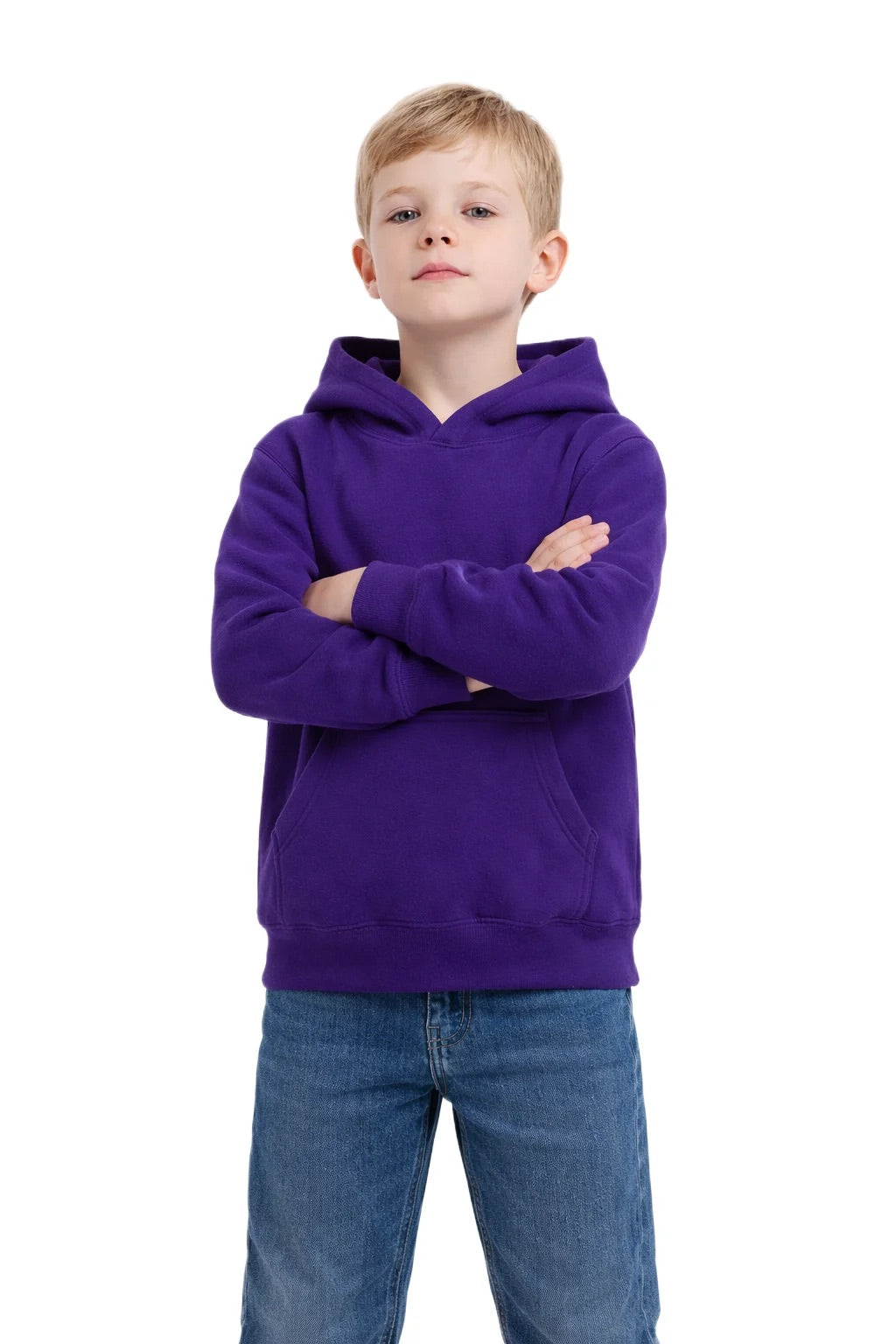 Milltex 517 Youth Unisex Hoodie | Midweight Cotton Blend Pullover Sweatshirt
