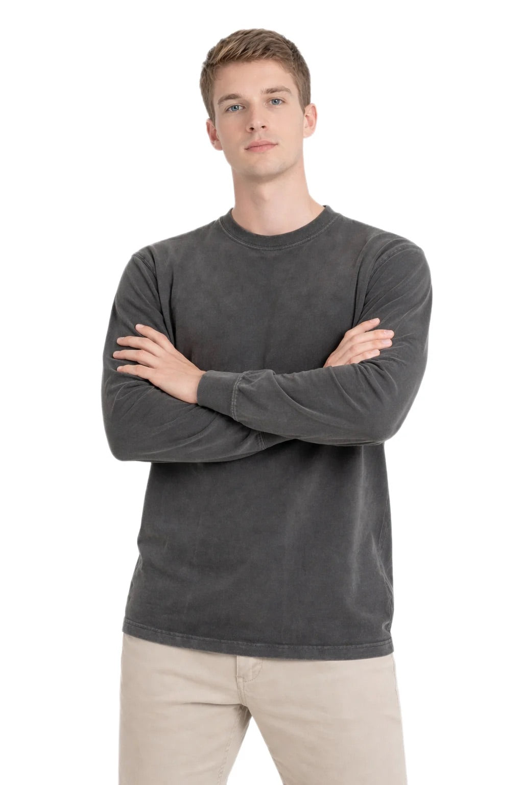 Milltex 401 Unisex Mid Weight Pigment Dyed Long Sleeve Tee
