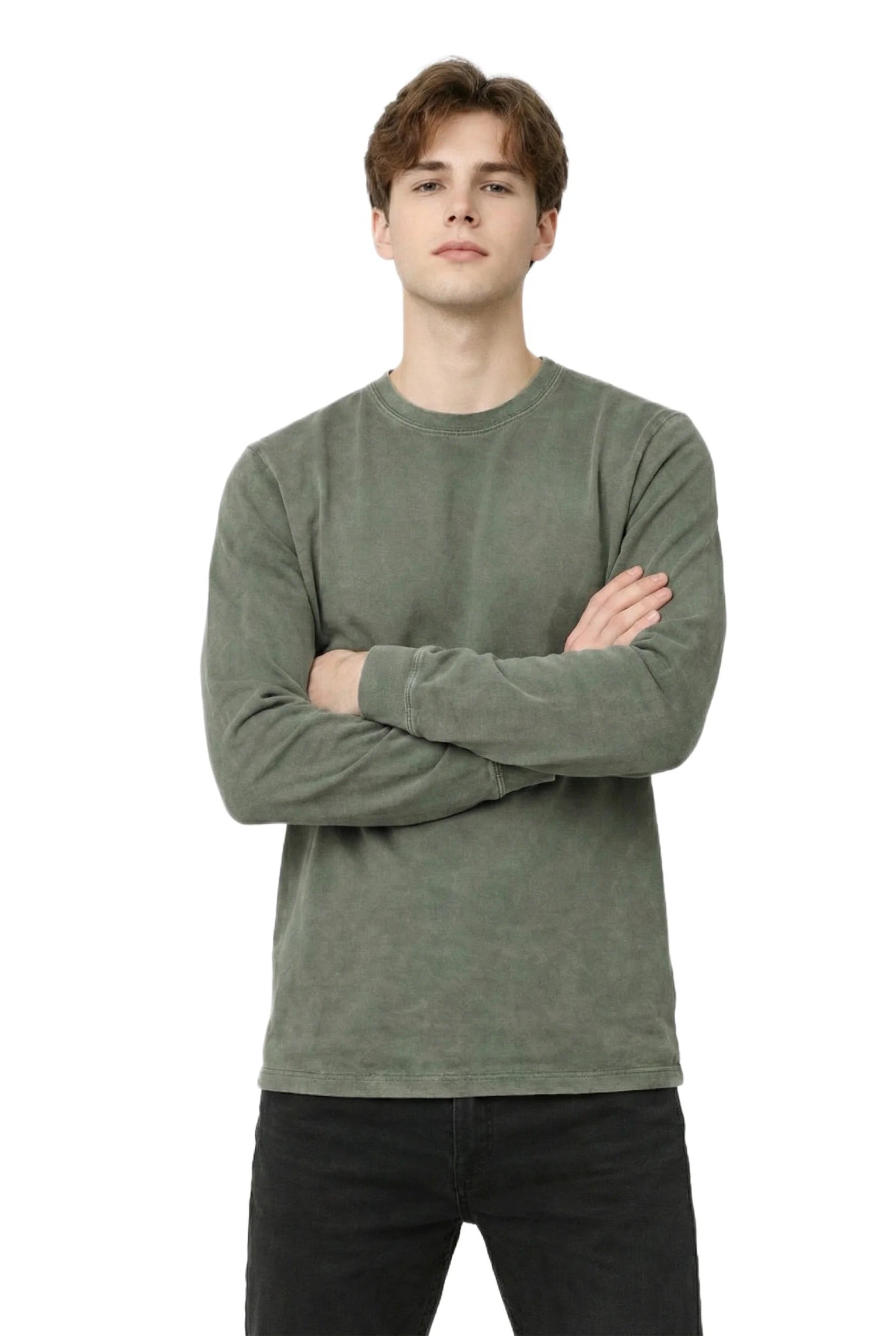 Milltex 401 Unisex Mid Weight Pigment Dyed Long Sleeve Tee