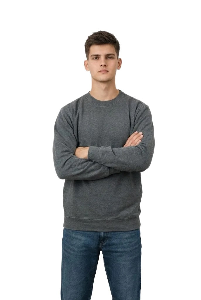 Milltex 603 Unisex Vintage Fleece Textured Crewneck Sweatshirt
