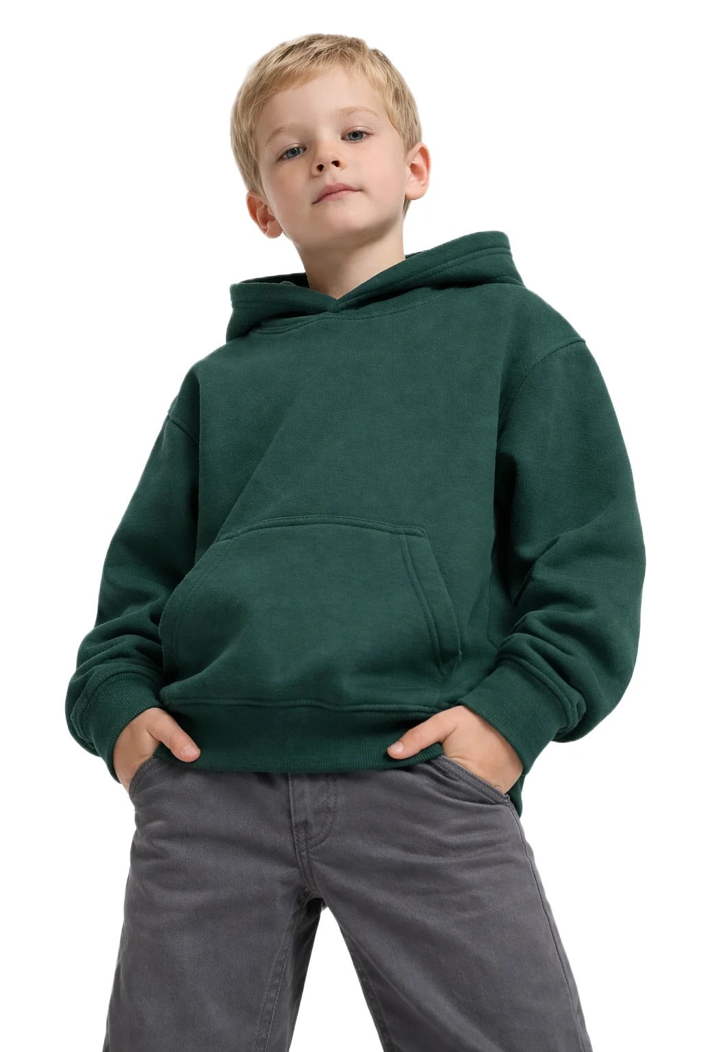 Milltex 517 Youth Unisex Hoodie | Midweight Cotton Blend Pullover Sweatshirt