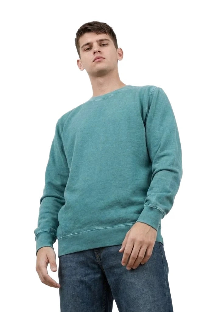 Milltex 603 Unisex Vintage Fleece Textured Crewneck Sweatshirt