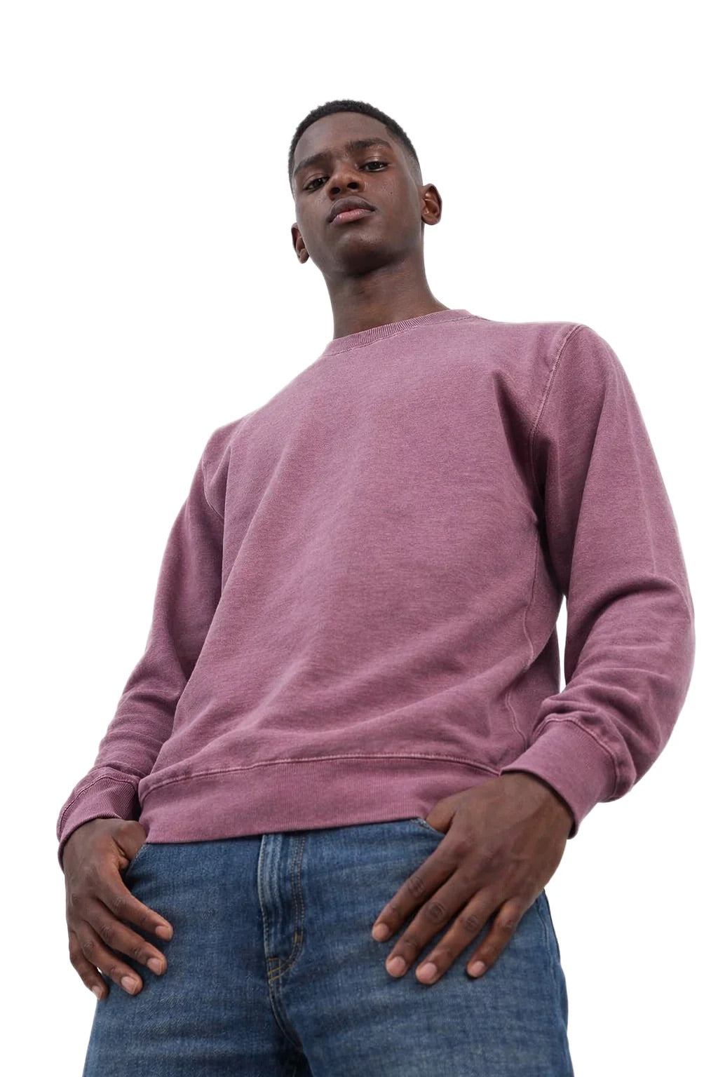 Milltex 603 Unisex Vintage Fleece Textured Crewneck Sweatshirt