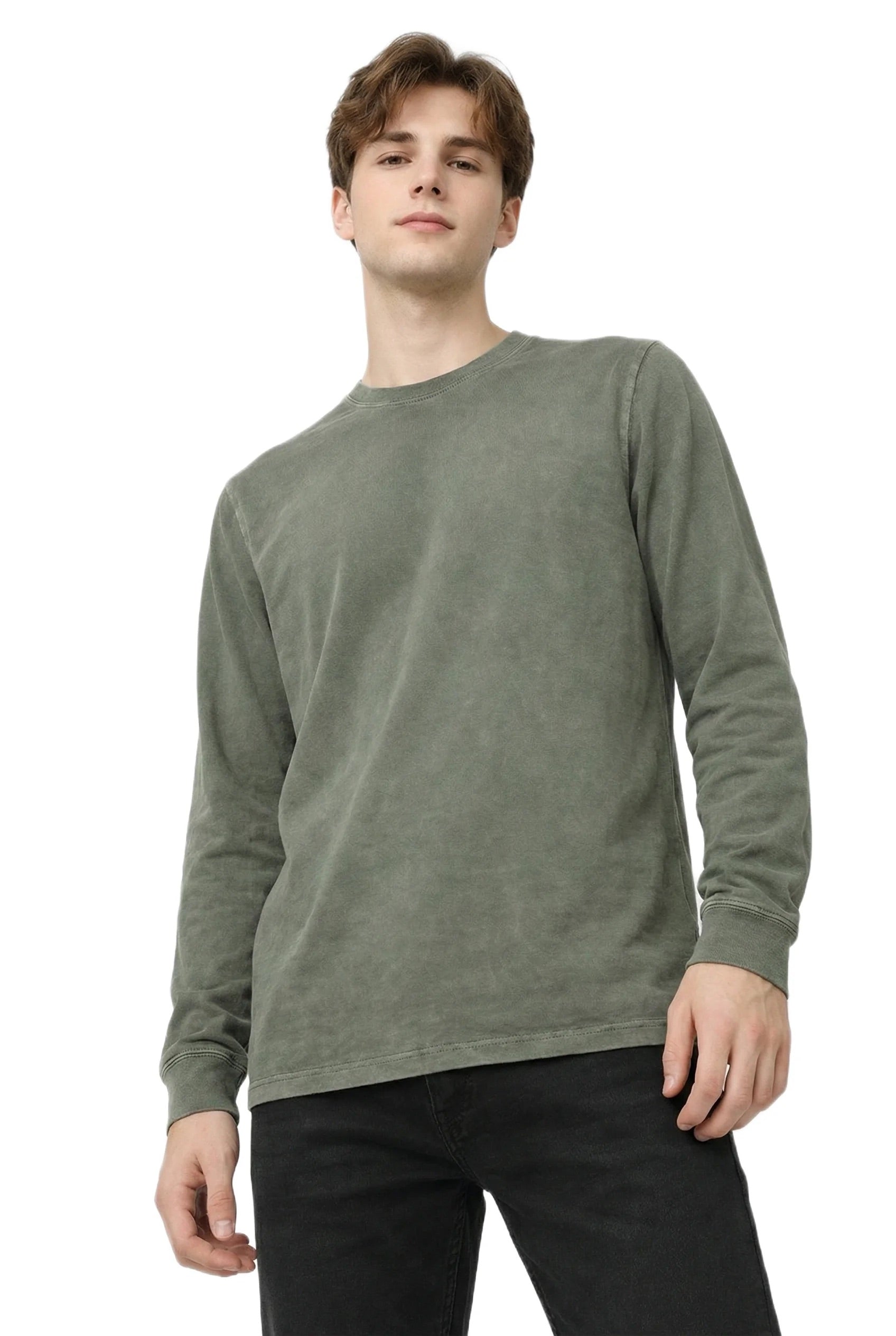 Milltex 401 Unisex Mid Weight Pigment Dyed Long Sleeve Tee