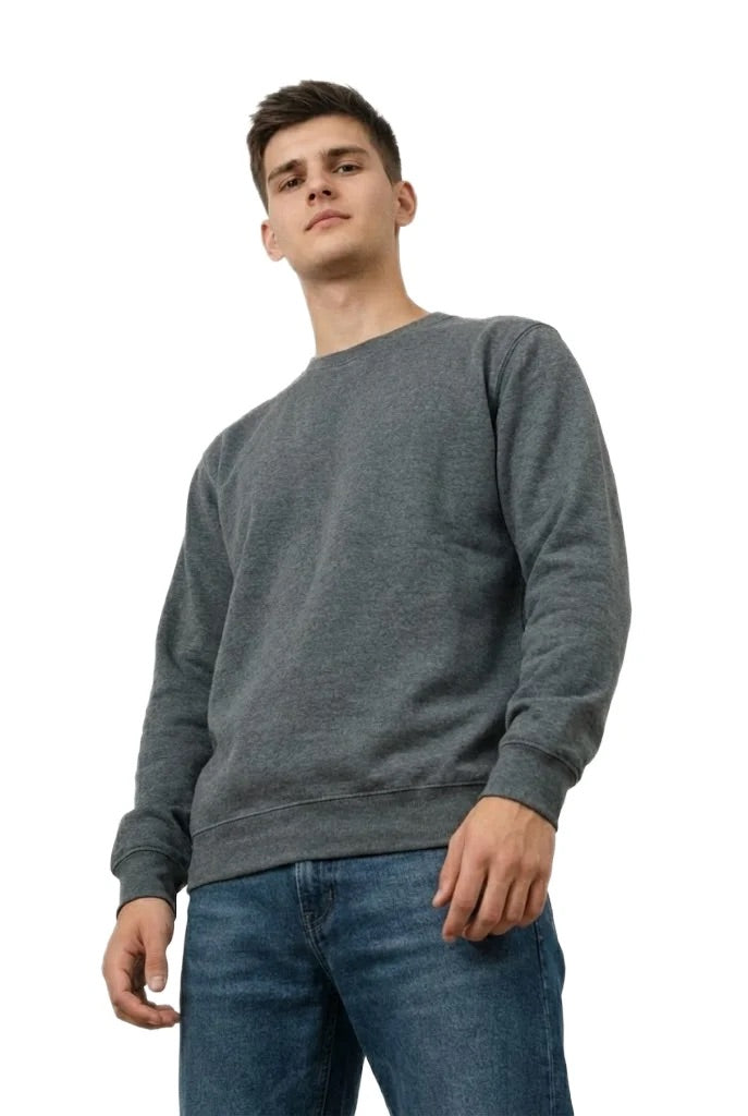 Milltex 603 Unisex Vintage Fleece Textured Crewneck Sweatshirt