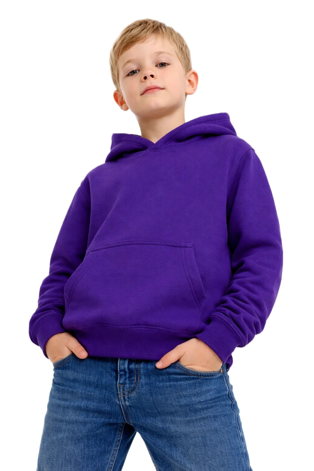 Milltex 517 Youth Unisex Hoodie | Midweight Cotton Blend Pullover Sweatshirt