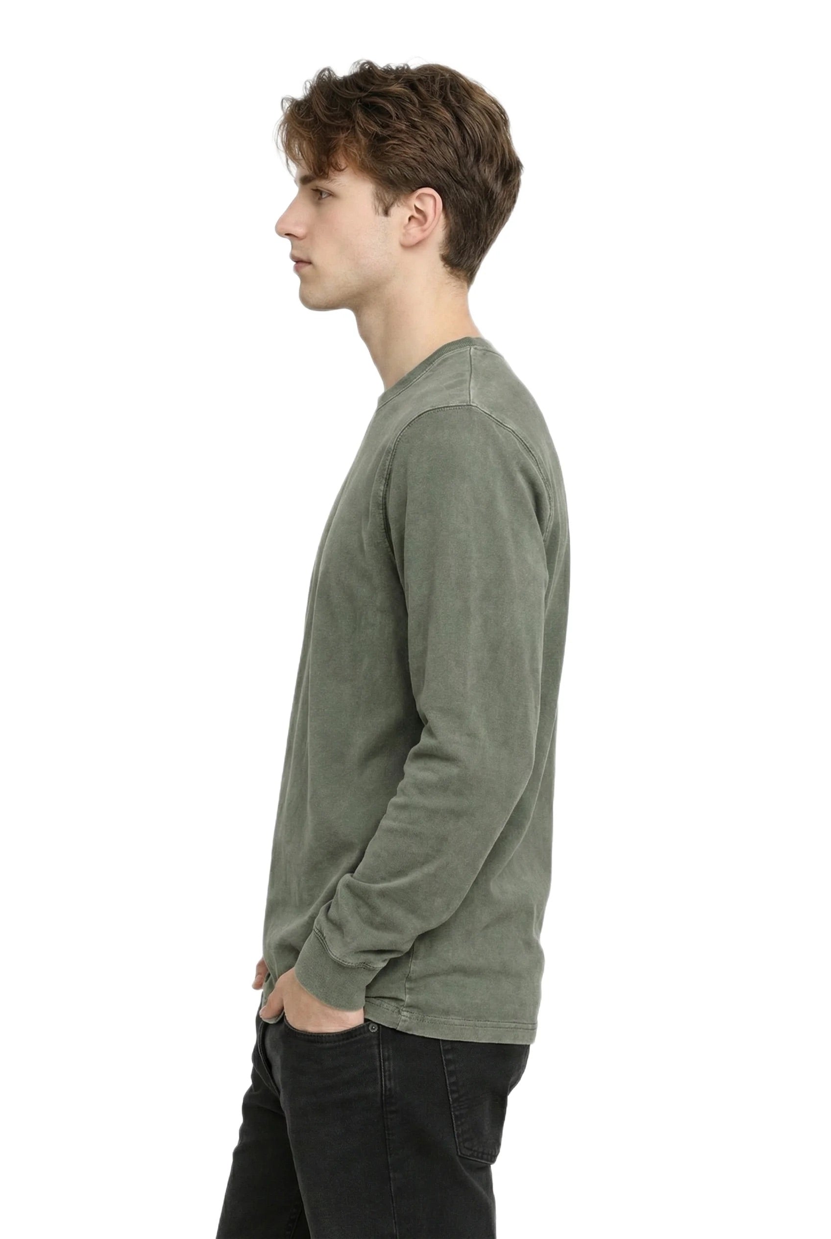 Milltex 401 Unisex Mid Weight Pigment Dyed Long Sleeve Tee