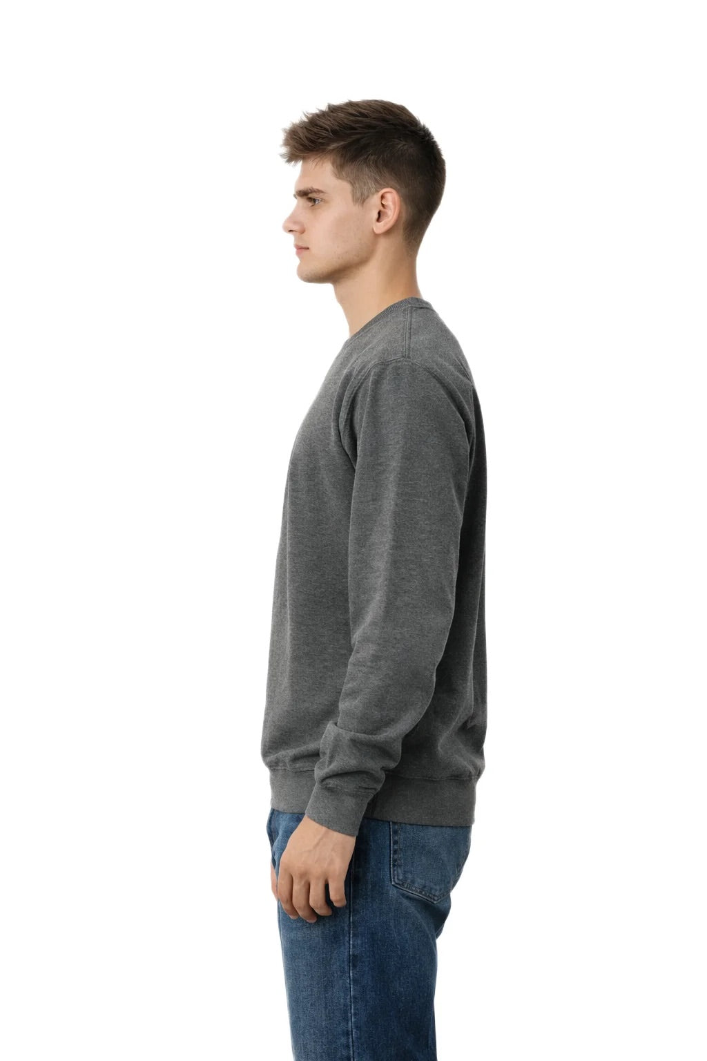 Milltex 603 Unisex Vintage Fleece Textured Crewneck Sweatshirt