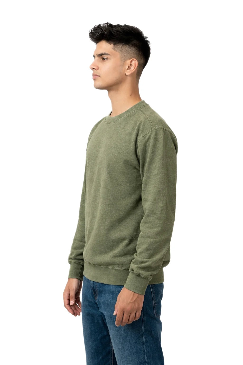 Milltex 603 Unisex Vintage Fleece Textured Crewneck Sweatshirt