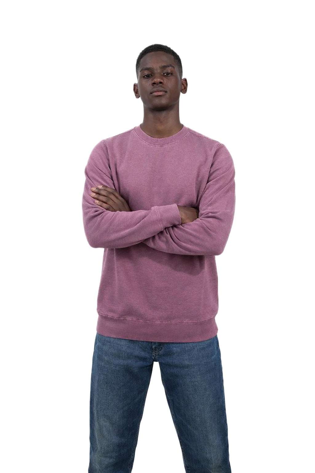 Milltex 603 Unisex Vintage Fleece Textured Crewneck Sweatshirt