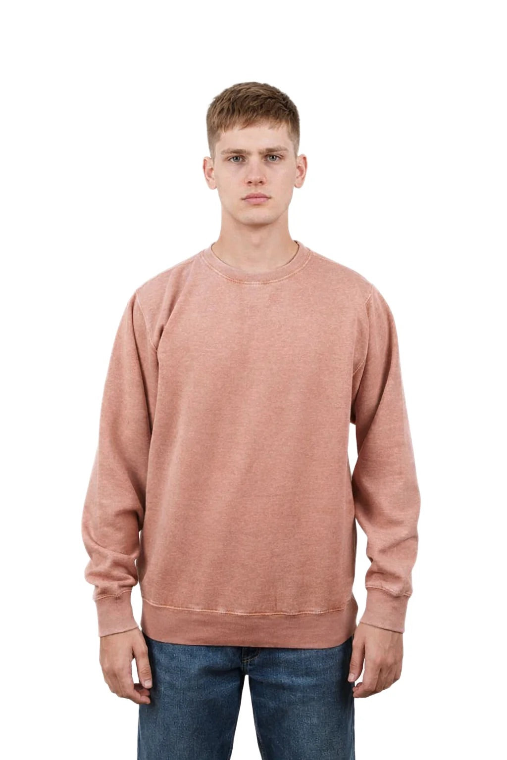 Milltex 603 Unisex Vintage Fleece Textured Crewneck Sweatshirt