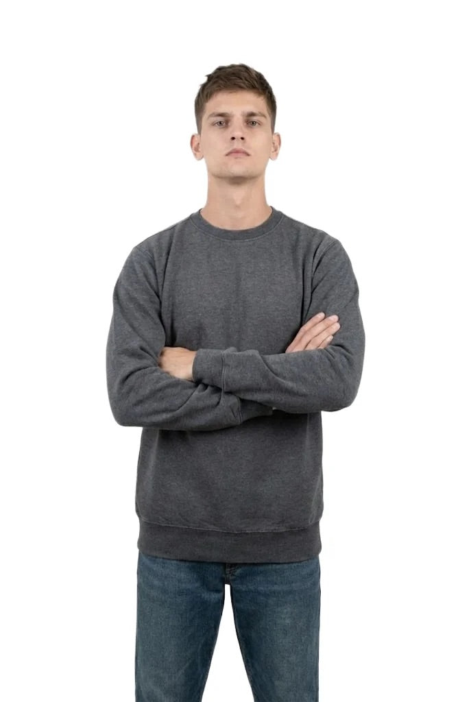 Milltex 603 Unisex Vintage Fleece Textured Crewneck Sweatshirt