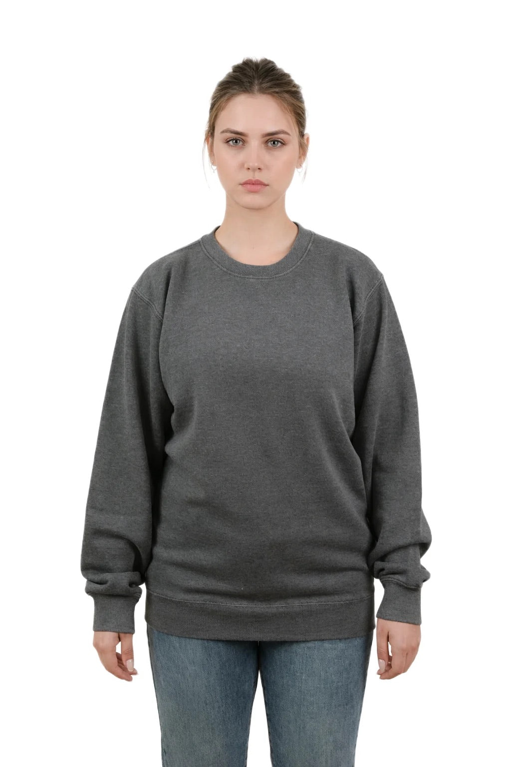 Milltex 603 Unisex Vintage Fleece Textured Crewneck Sweatshirt