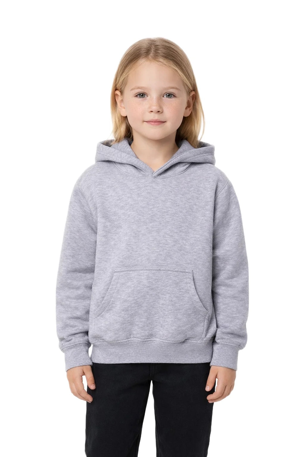 Milltex 517 Youth Unisex Hoodie | Midweight Cotton Blend Pullover Sweatshirt
